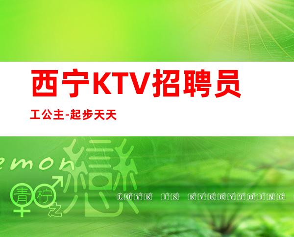西宁KTV招聘员工公主-起步天天上二班