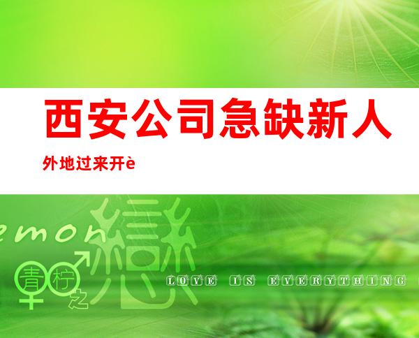 西安公司急缺新人外地过来开车接安全无严打
