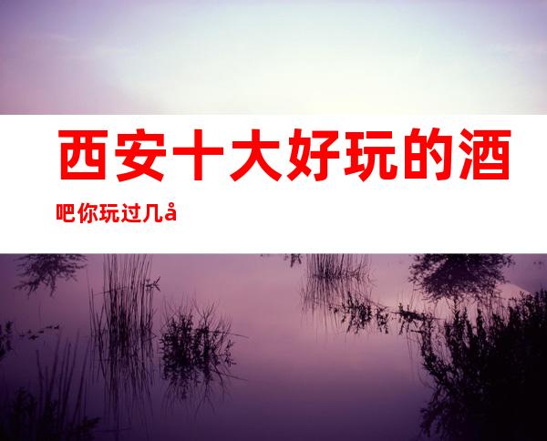 西安十大好玩的酒吧你玩过几家,西安十大酒吧小酒吧排行榜