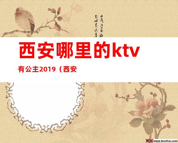 西安哪里的ktv有公主2019(西安哪家ktv公主好看)