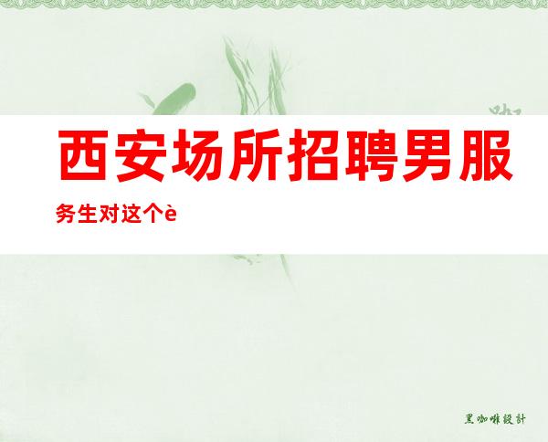 西安场所招聘男服务生=对这个职位充满好奇