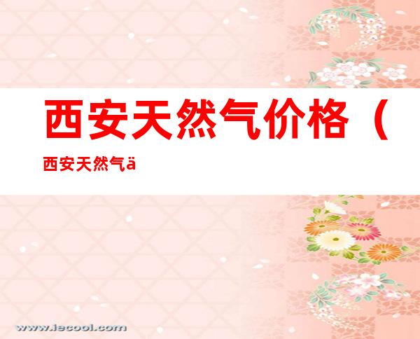 西安天然气价格(西安天然气价格查询)