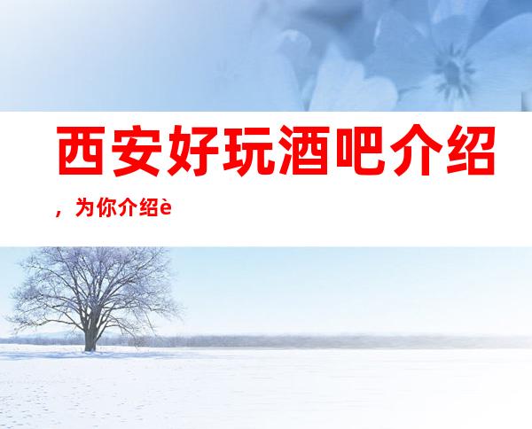 西安好玩酒吧介绍，为你介绍西安好玩酒吧去哪里找