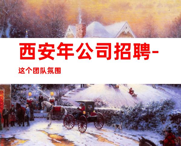 西安年公司招聘-这个团队氛围好