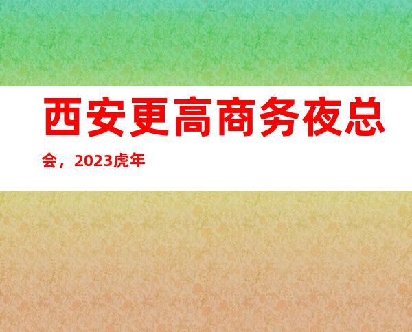 西安更高商务夜总会,2023虎年更好的一家商务ktv