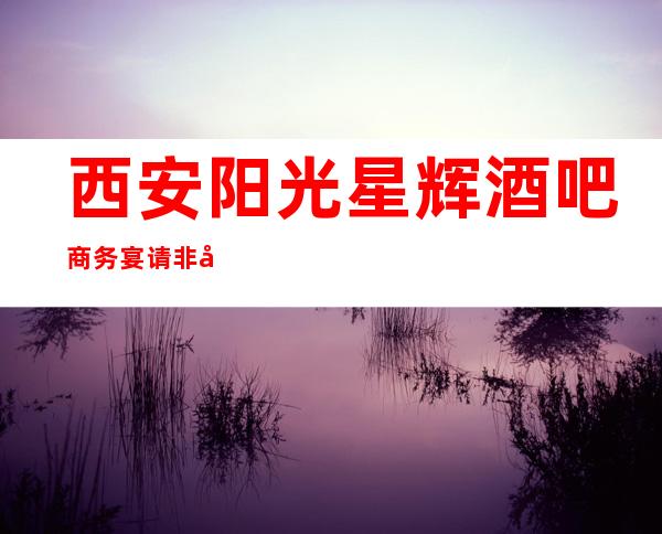 西安阳光星辉酒吧商务宴请非常适合你