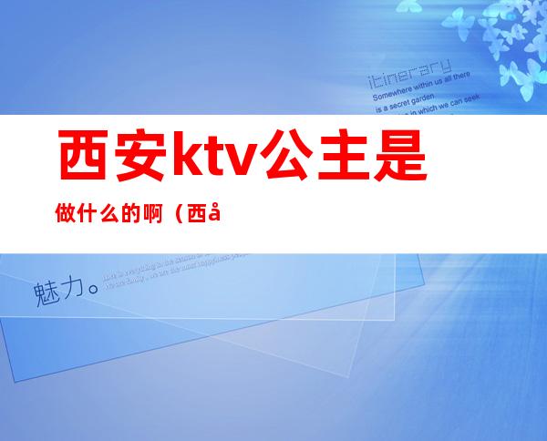 西安ktv公主是做什么的啊(西安ktv包公主一般都多少钱)