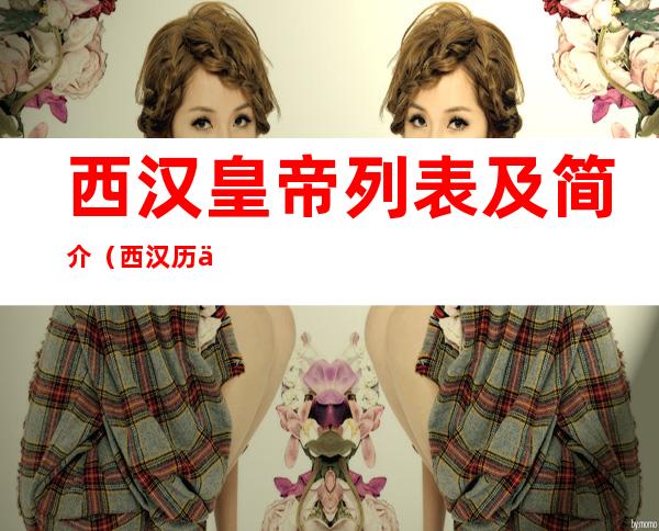 西汉皇帝列表及简介（西汉历代帝王一览表）