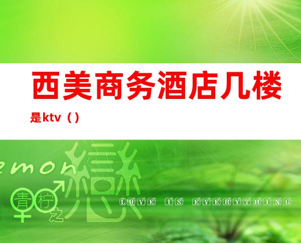 西美商务酒店几楼是ktv()