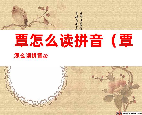 覃怎么读拼音(覃怎么读拼音怎么度)