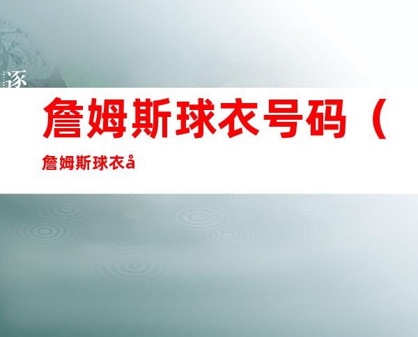 詹姆斯球衣号码(詹姆斯球衣号码是多少)