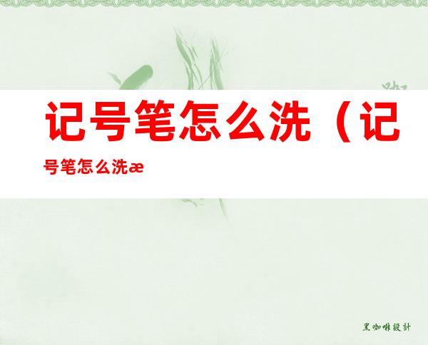 记号笔怎么洗(记号笔怎么洗掉衣服最简单方法)