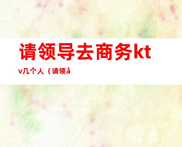 请领导去商务ktv几个人（请领导去商务ktv几个人好）