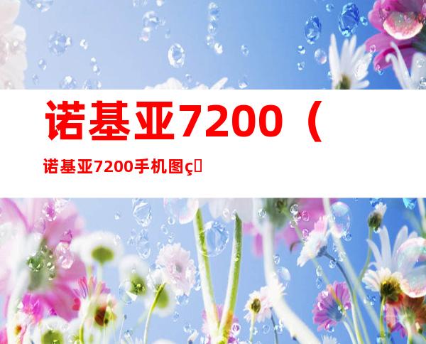 诺基亚7200(诺基亚7200手机图片)