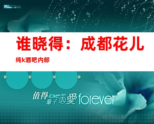 谁晓得：成都花儿纯k酒吧内部环境如何？成都酒吧推荐哪家