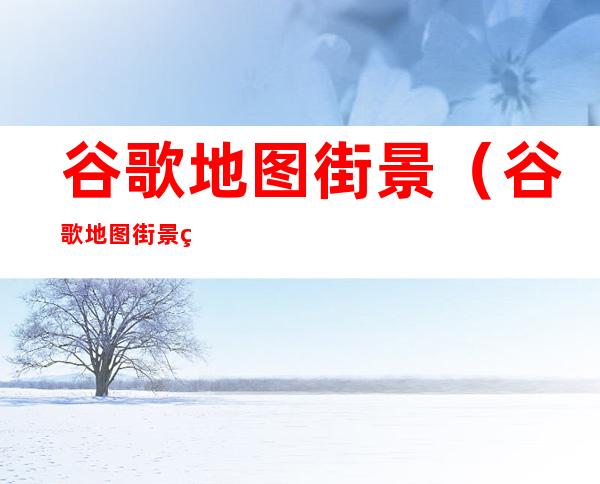 谷歌地图街景（谷歌地图街景网页版）