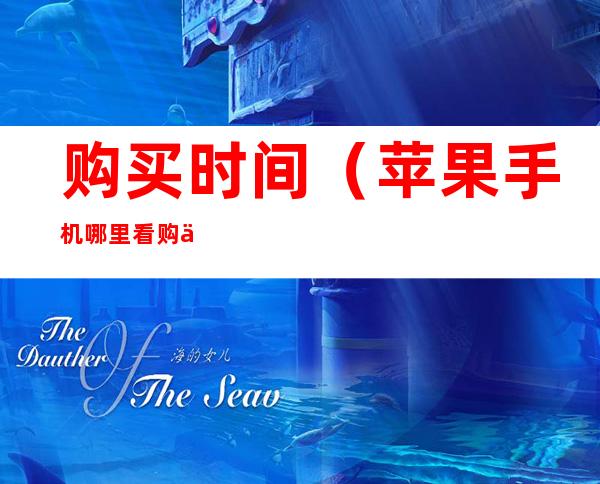 购买时间(苹果手机哪里看购买时间)