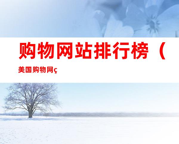 购物网站排行榜(美国购物网站排行榜)