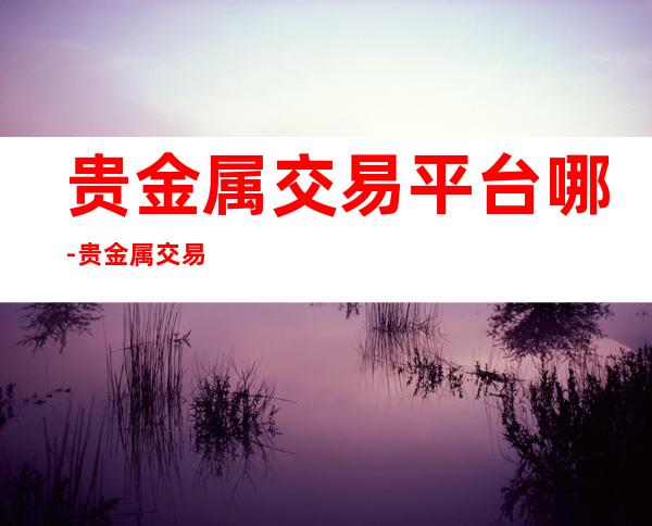 贵金属交易平台哪-贵金属交易平台靠谱的有哪些？