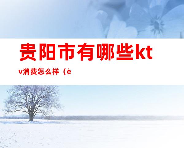 贵阳市有哪些ktv消费怎么样(贵阳ktv哪里好?)