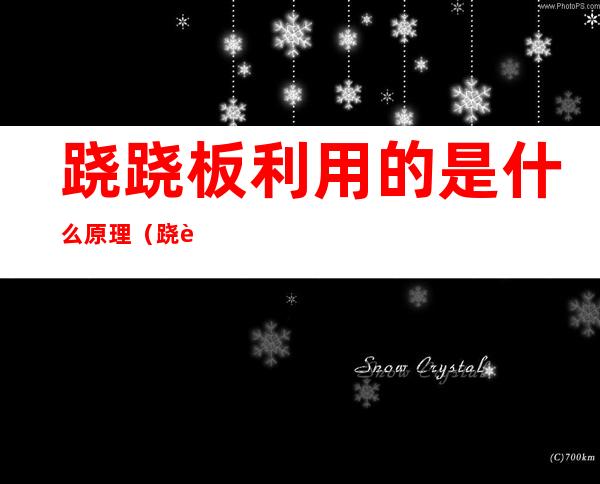 跷跷板利用的是什么原理(跷跷板的过程是什么)