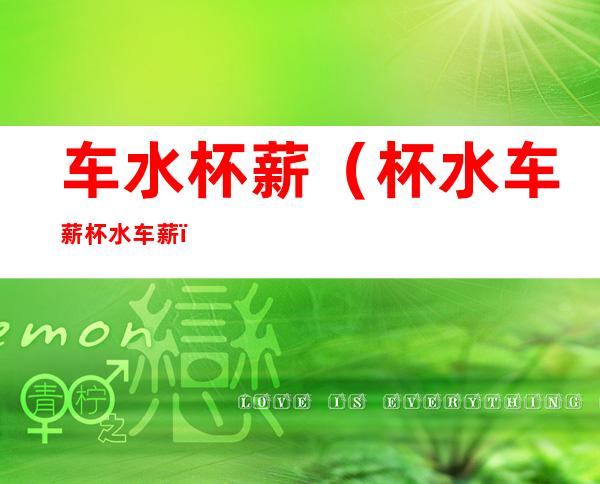 车水杯薪（杯水车薪杯水车薪）