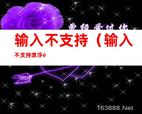 输入不支持(输入不支持漂浮黑屏)