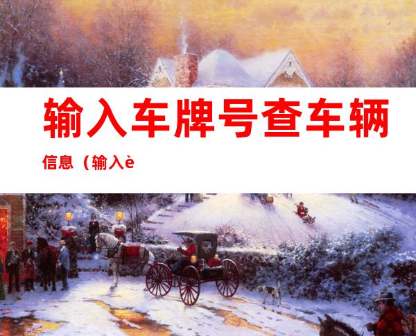 输入车牌号查车辆信息（输入车牌号查车主）