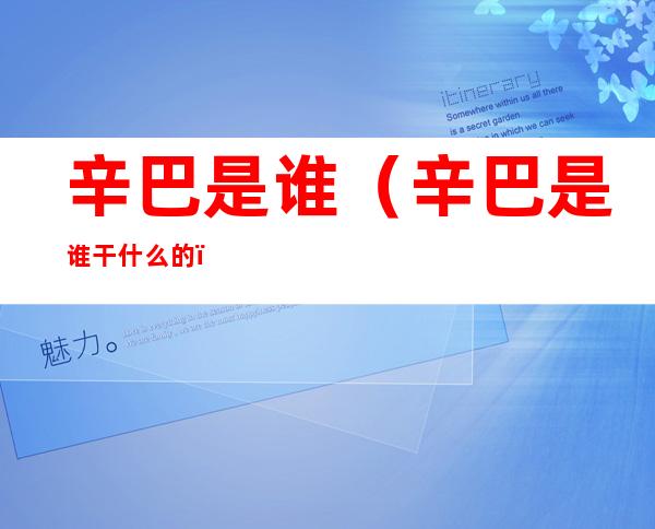 辛巴是谁（辛巴是谁干什么的）
