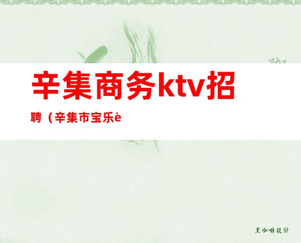 辛集商务ktv招聘（辛集市宝乐迪KTV）