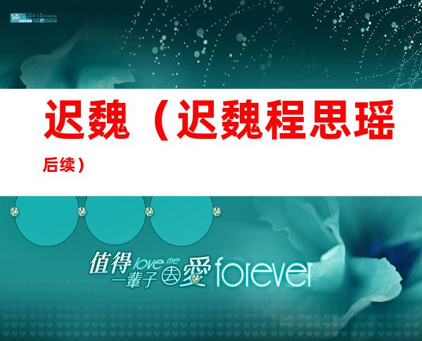 迟魏(迟魏程思瑶后续)