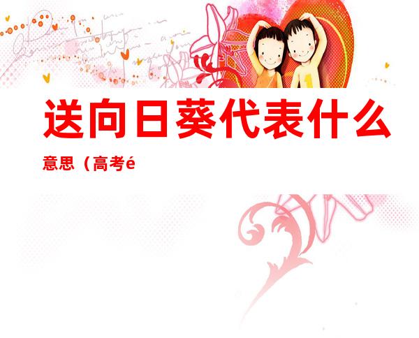 送向日葵代表什么意思(高考送向日葵代表什么意思)