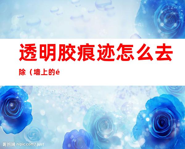 透明胶痕迹怎么去除(墙上的透明胶痕迹怎么去除)