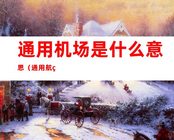 通用机场是什么意思(通用航空机场是什么意思)