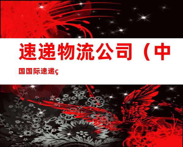 速递物流公司(中国国际速递物流公司)
