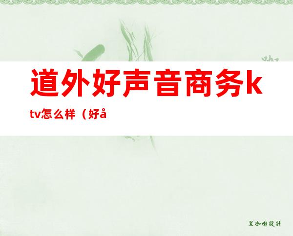道外好声音商务ktv怎么样(好声音电话)
