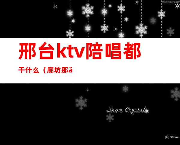 邢台ktv陪唱都干什么(廊坊那个ktv有陪唱的吗)