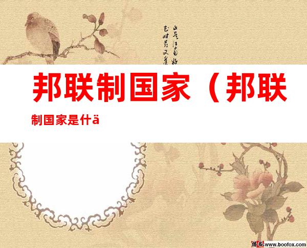 邦联制国家(邦联制国家是什么意思)