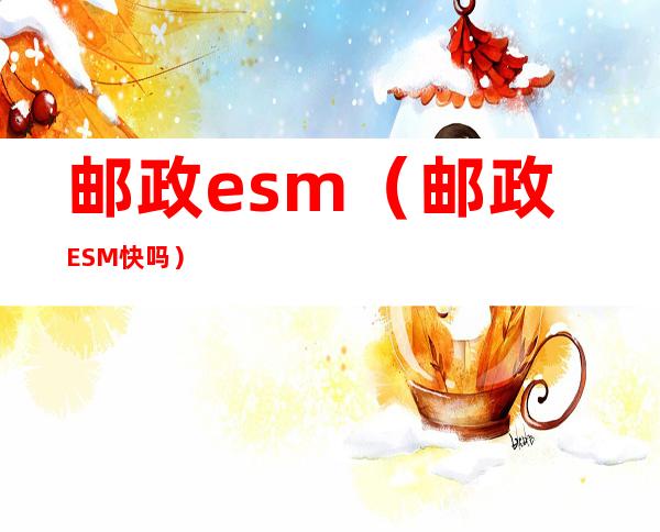 邮政esm(邮政ESM快吗)