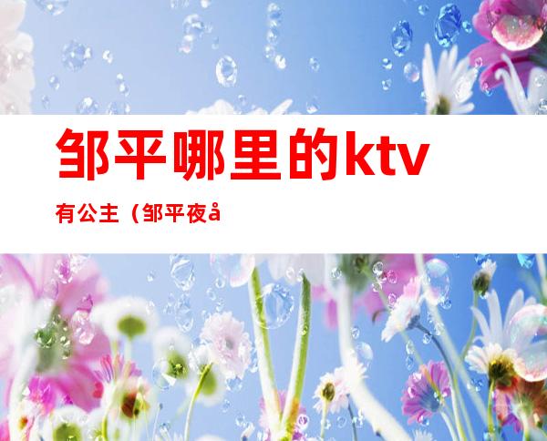 邹平哪里的ktv有公主(邹平夜宴国际ktv怎么样)