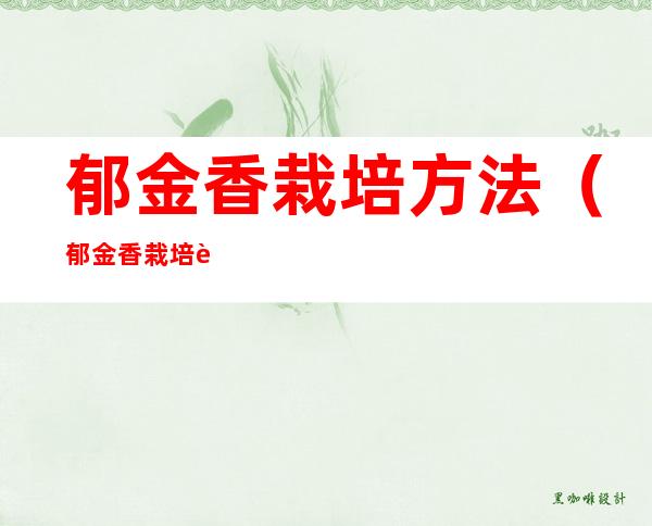 郁金香栽培方法(郁金香栽培要点)