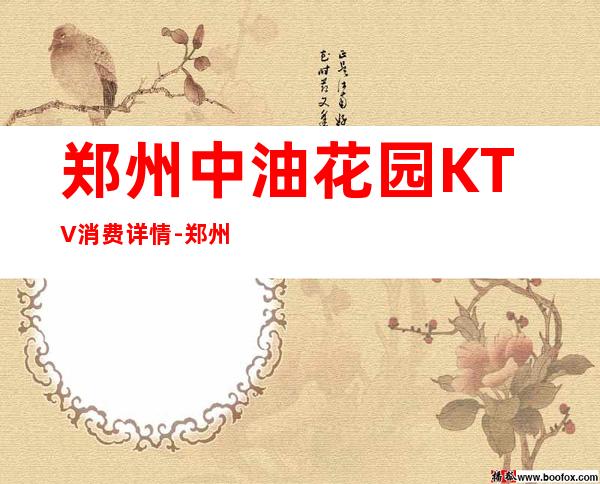 郑州中油花园KTV消费详情-郑州中油花园夜总会详细攻略