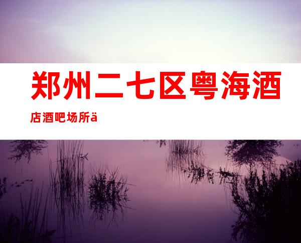郑州二七区粤海酒店酒吧场所会所排名档次消费