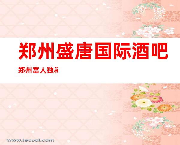 郑州盛唐国际酒吧郑州富人独享酒吧之一