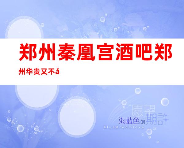 郑州秦凰宫酒吧郑州华贵又不失雅致酒吧