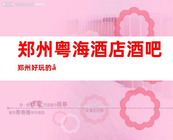 郑州粤海酒店酒吧郑州好玩的十大酒吧