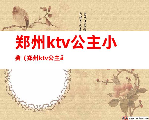 郑州ktv公主小费(郑州ktv公主出台费多少)