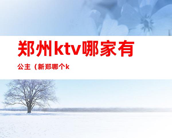 郑州ktv哪家有公主（新郑哪个ktv有公主么）