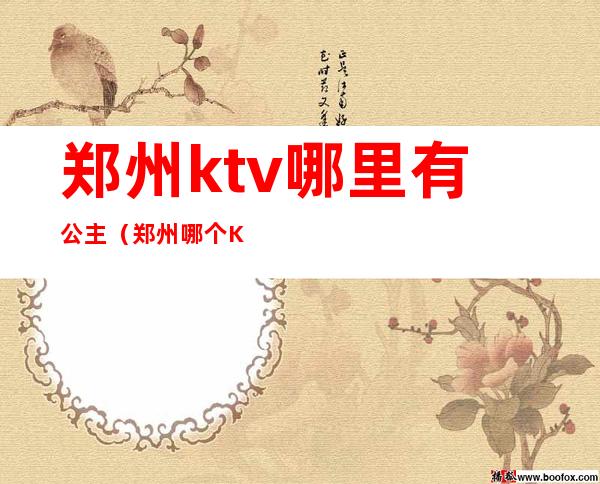郑州ktv哪里有公主(郑州哪个KTV有公主)