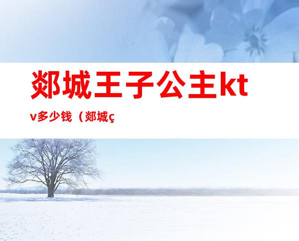 郯城王子公主ktv多少钱(郯城王子公主ktv多少钱一小时)